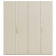 DREHTÜRENSCHRANK 201/235/61 cm,  in Champagner, 4-türig  - Champagner, Basics, Holzwerkstoff/Metall (201/235/61cm) - Novel