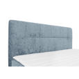 BOXSPRINGBETT 160/200 cm,  in Hellblau, Topper, H3 + H4 = fest + sehr fest  - Schwarz/Hellblau, Design, Textil/Metall (160/200cm) - Esposa
