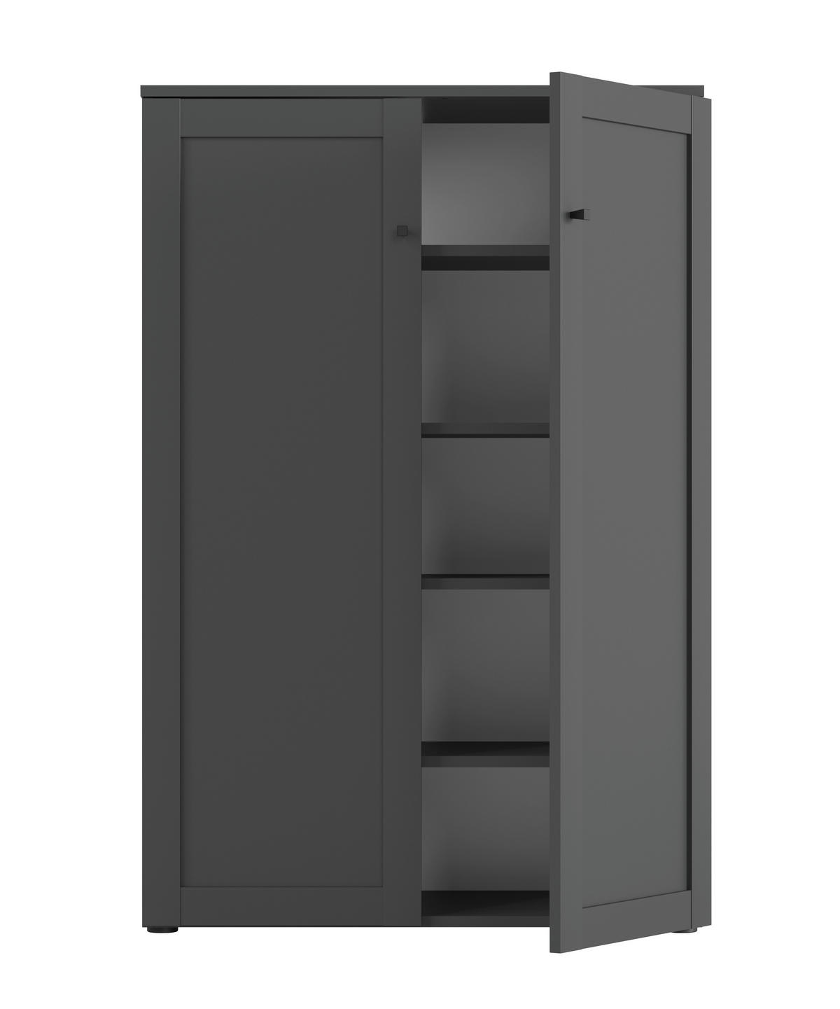 SCHUHSCHRANK  in 81/122/38 cm  - Anthrazit/Schwarz, MODERN, Holzwerkstoff/Kunststoff (81/122/38cm) - Boxxx