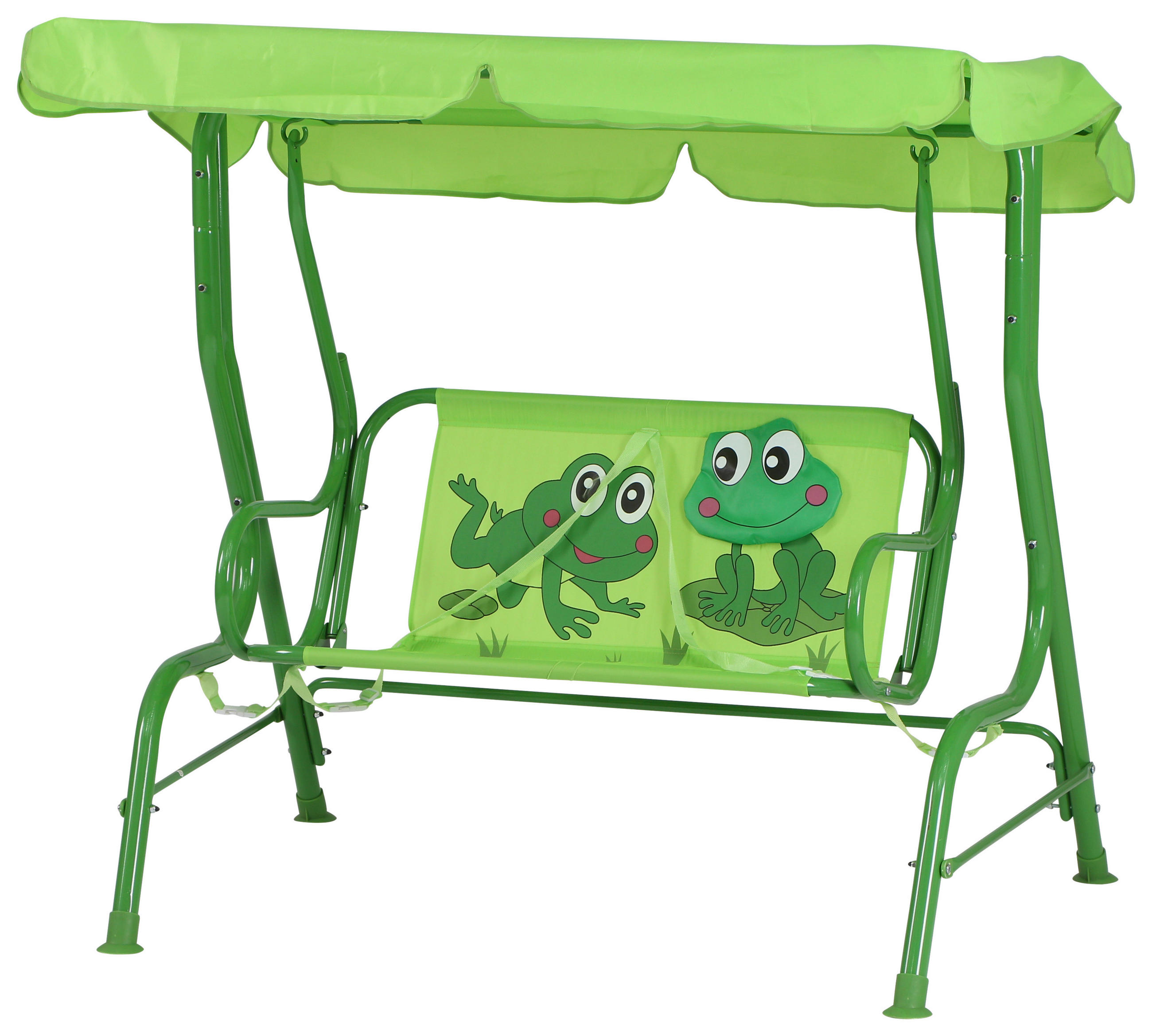 Kinder-Hollywoodschaukel 115/118/75 cm  - Grün, MODERN, Textil/Metall (115/118/75cm) - Siena Garden