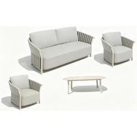BAŠTENSKI SET 4 dela  - svetlosiva/bež, Dizajnerski, metal/tekstil - Dieter Knoll