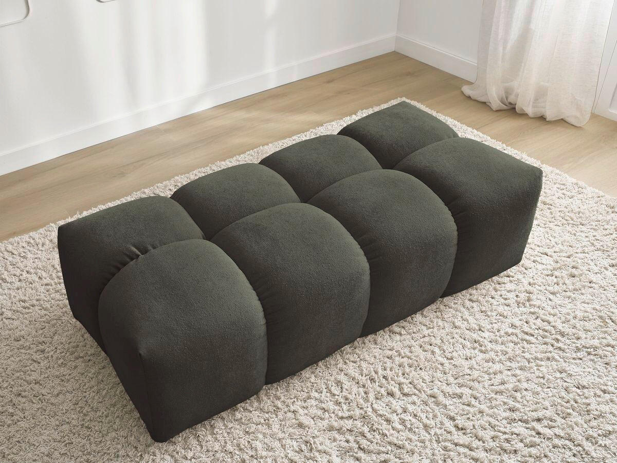 HOCKER EVEREST Flachgewebe Grün  - Schwarz/Grün, MODERN, Kunststoff/Textil (166/100/40cm)