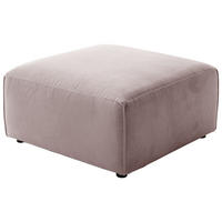 HOCKER Cord Altrosa  - Schwarz/Altrosa, Design, Kunststoff/Textil (80/71/80cm) - Pure Home Lifestyle