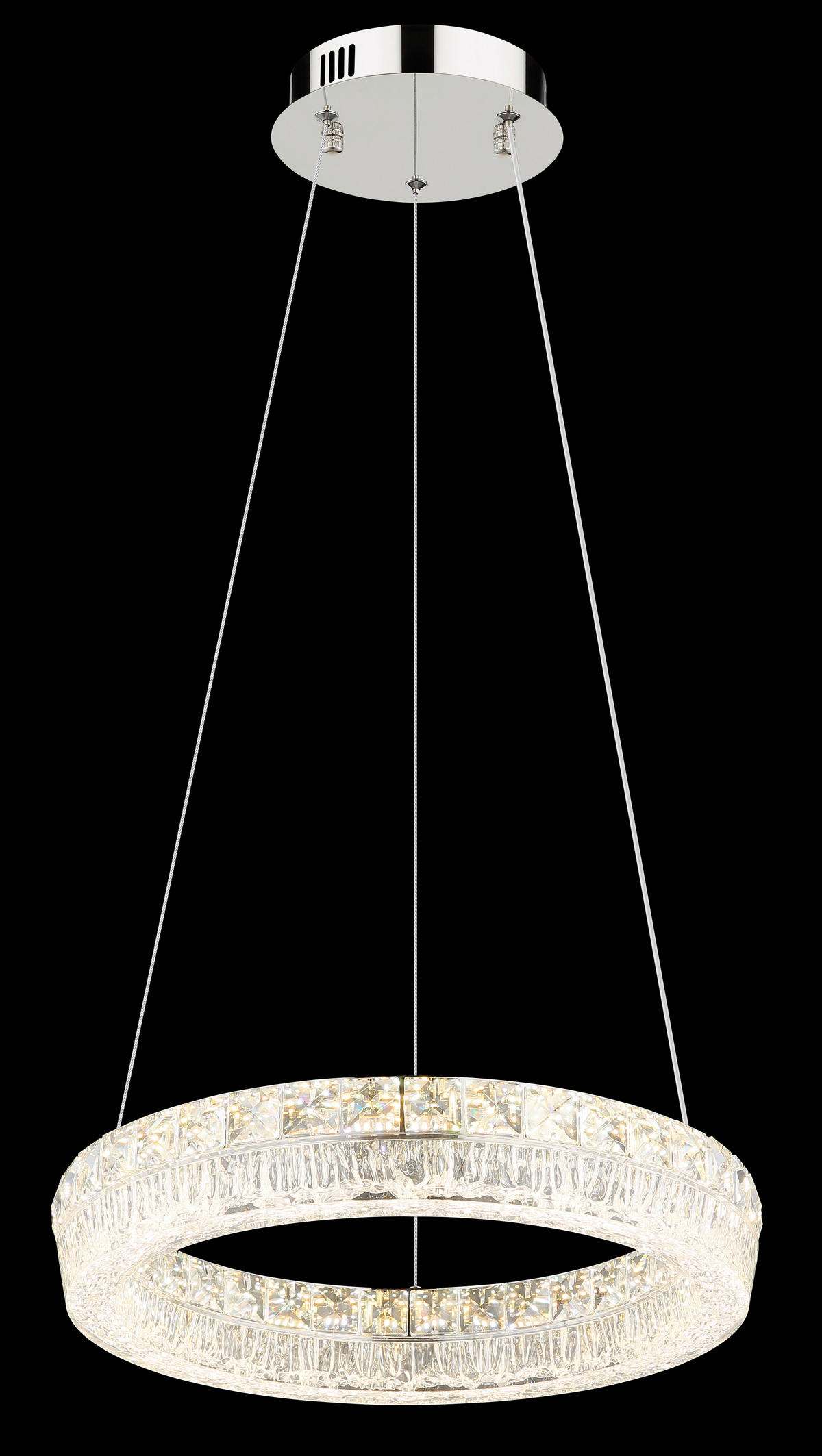 LED-HÄNGELEUCHTE 40/120 cm  - Klar/Chromfarben, KONVENTIONELL, Glas/Kunststoff (40/120cm) - Globo