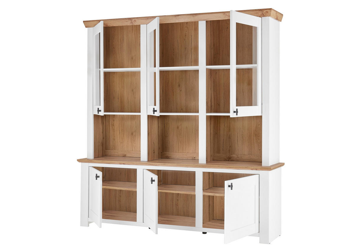 MEHRZWECKSCHRANK 198/206/45 cm  in Eichefarben, Pinienfarben  - Eichefarben/Eiche Wotan, Design, Holzwerkstoff/Metall (198/206/45cm) - MID.YOU