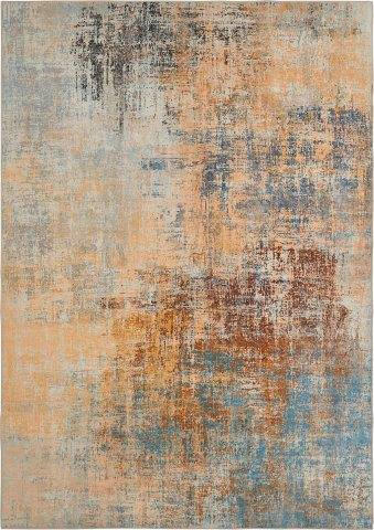 FLACHWEBETEPPICH 200/290 cm Parma  - Pastellblau/Rostfarben, Design, Textil (200/290cm) - Boxxx