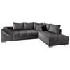 ECKSCHLAFSOFA in Anthrazit Textil   - Anthrazit/Silberfarben, Design, Holz/Textil (298/202cm) - MID.YOU