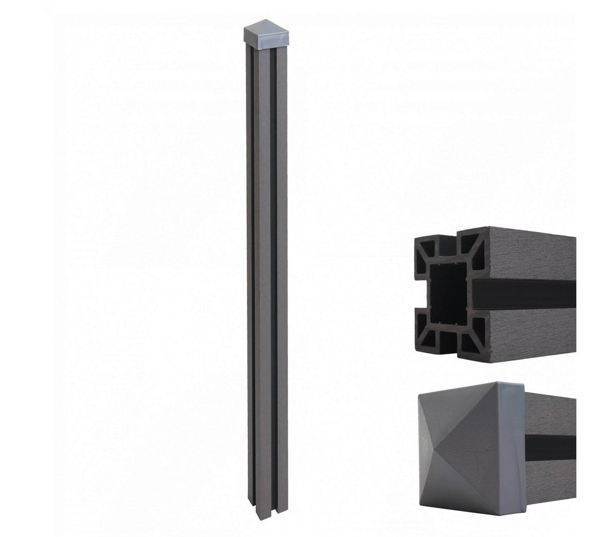 SICHTSCHUTZ - Grau, MODERN, Holzwerkstoff (180/180cm) - Floordirekt