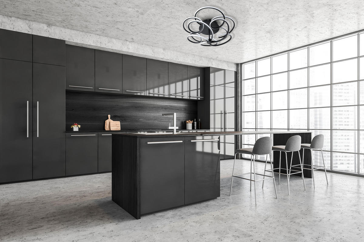 LED-DECKENLEUCHTE 57 cm cm  - Schwarz, Basics, Metall (57 cmcm) - Näve