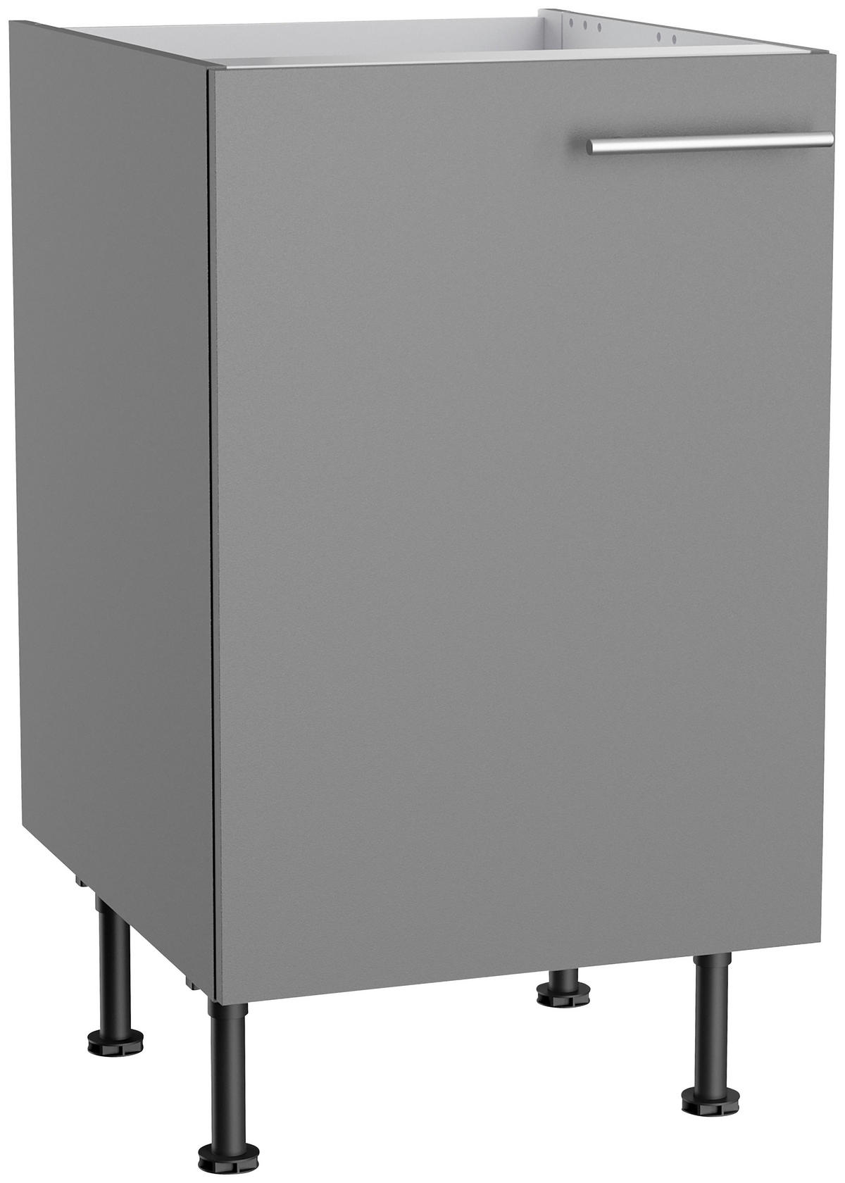 KÜCHENLEERBLOCK 270 cm   in Grau  - Edelstahlfarben/Anthrazit, Basics, Holzwerkstoff/Metall (270cm) - Optifit