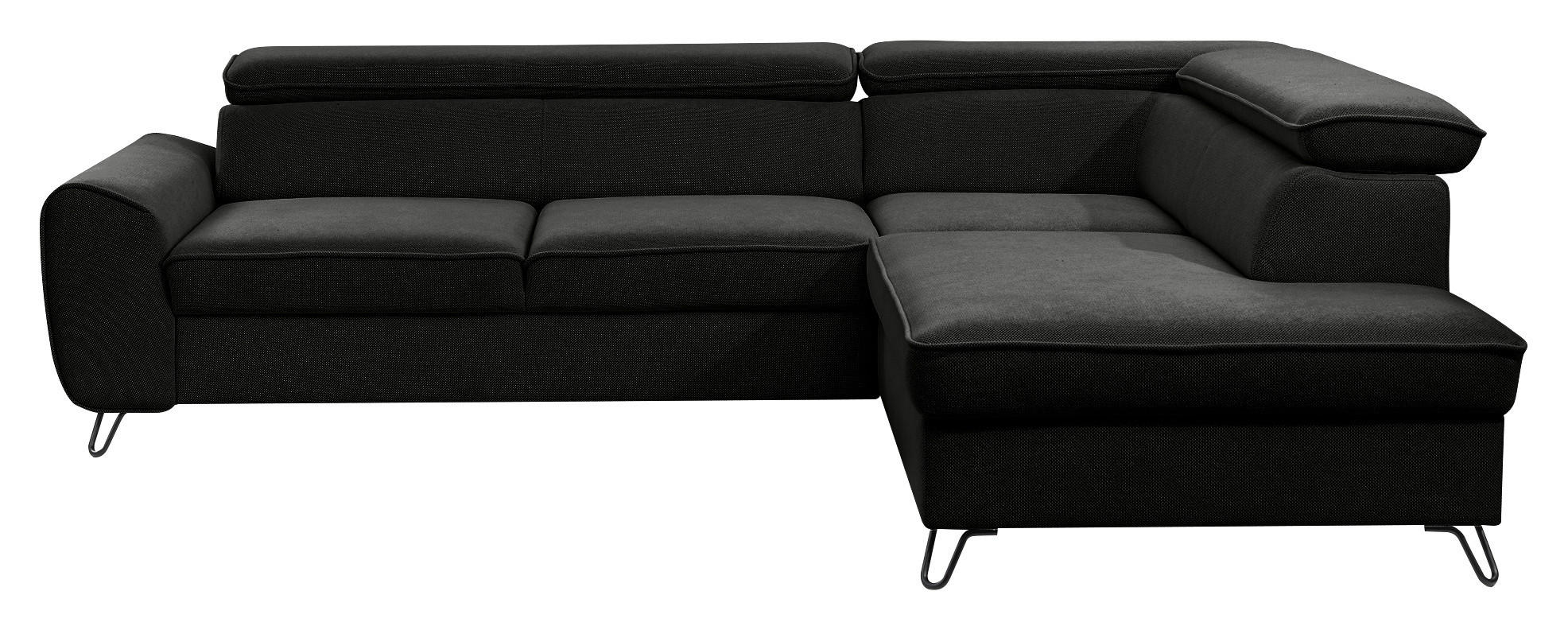 Freisteller von Stylife ECKSOFA inkl. Funktion Schwarz Flachgewebe.