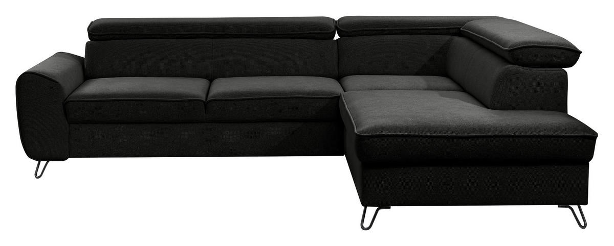 Freisteller von Stylife ECKSOFA inkl. Funktion Schwarz Flachgewebe.