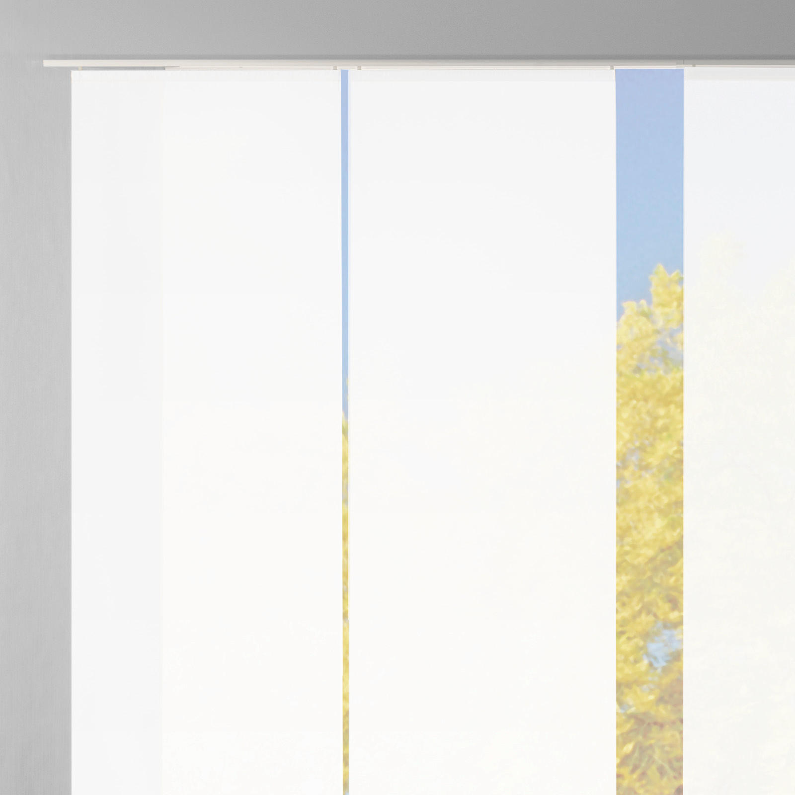 FLÄCHENVORHANG ROM, 5-TLG.  5 Stück  halbtransparent   60/245 cm  - Weiß, MODERN, Textil (60/245cm)
