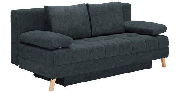 SCHLAFSOFA Webstoff Anthrazit  - Anthrazit/Naturfarben, KONVENTIONELL, Holz/Textil (195/90/90cm) - Cantus