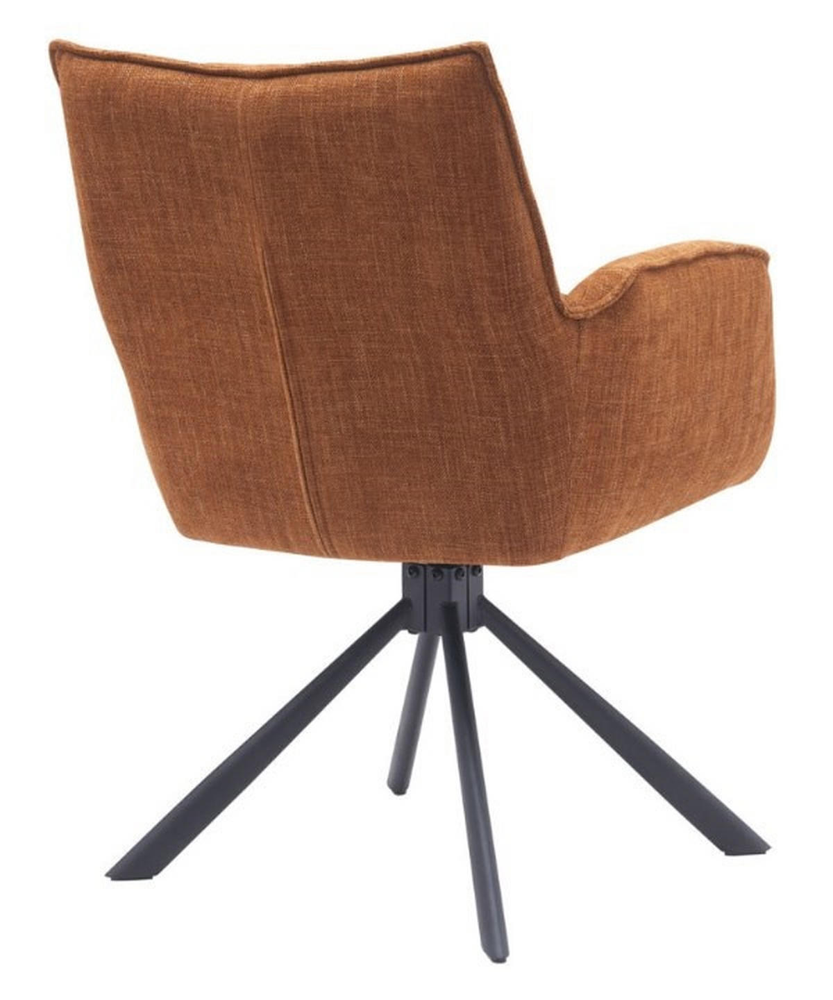 SNURRSTOL  i chenille rostfärgad, svart  - svart/rostfärgad, Design, metall/textil (59/87/65cm) - Niels Andersson