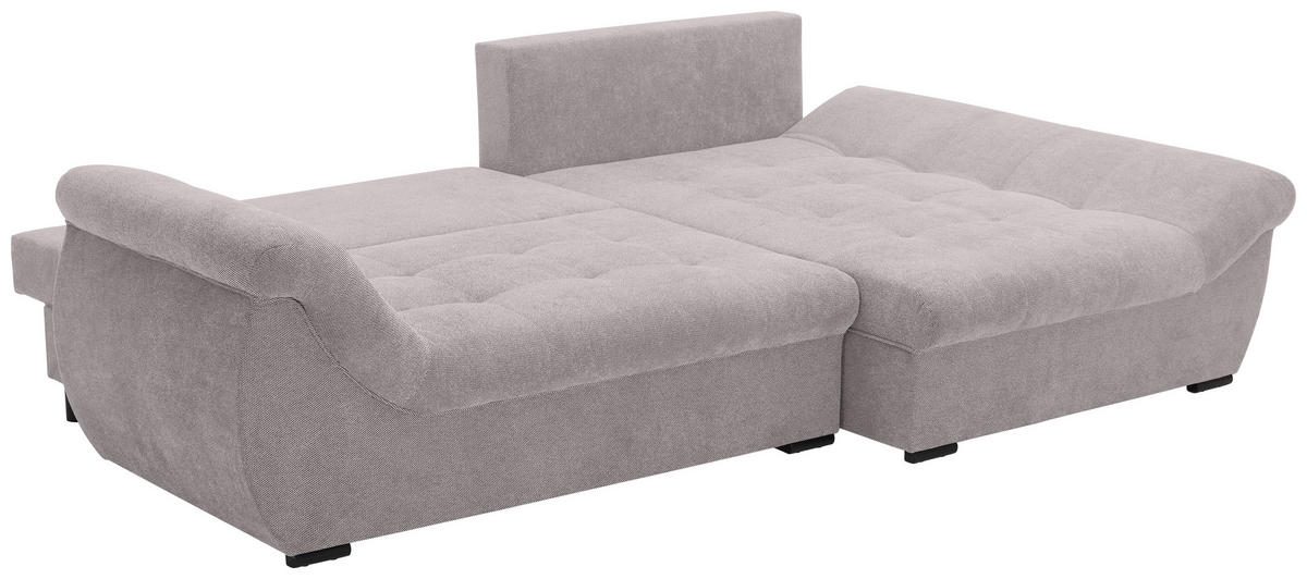 ECKSOFA Beige Flachgewebe  - Beige/Schwarz, Design, Kunststoff/Textil (278/175cm) - Xora