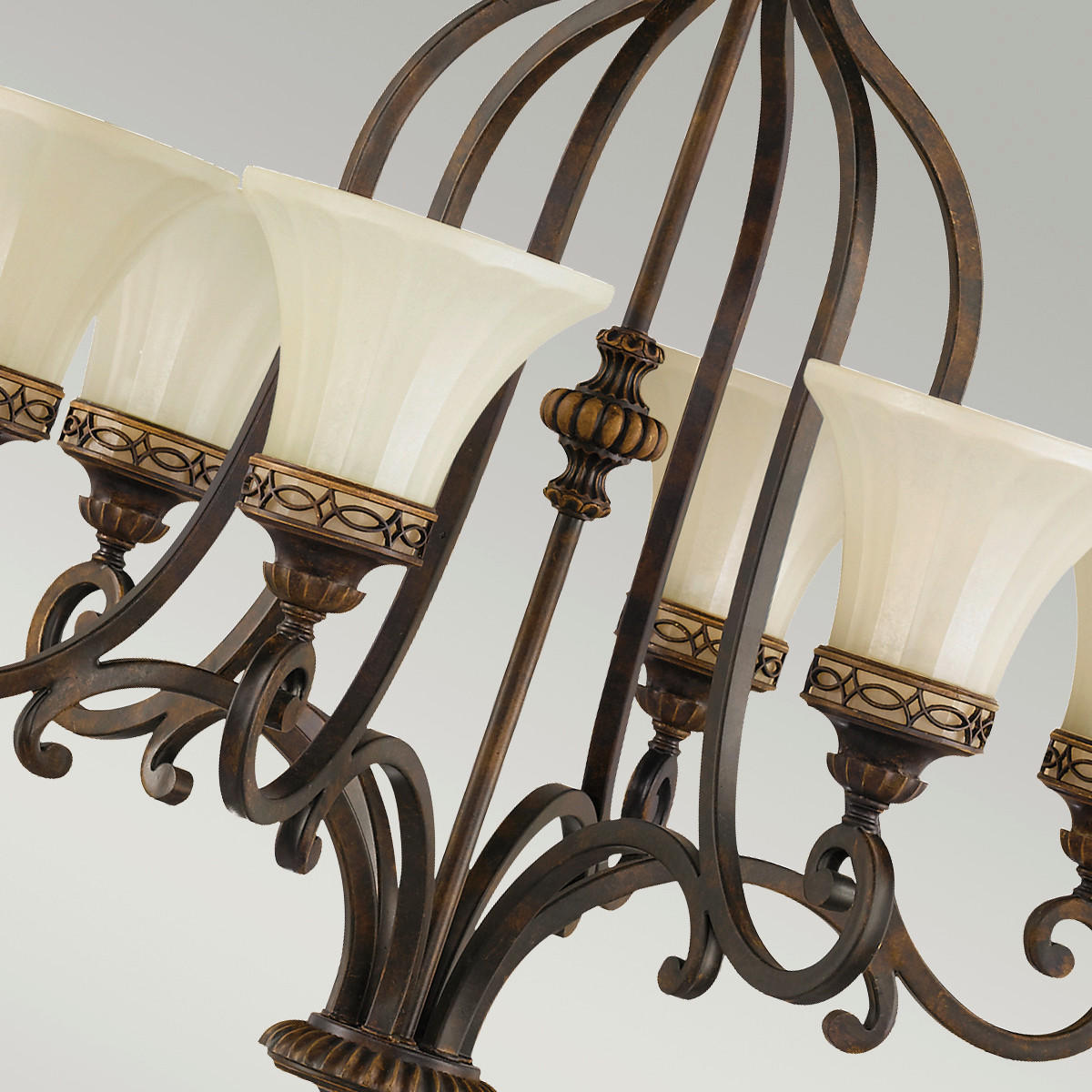 KRONLEUCHTER 71.1/89 cm    - Braun, Konventionell, Glas/Metall (71.1/89cm) - Elstead Lighting