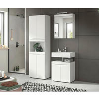 KOUPELNA bílá  - bílá/černá, Trend, kompozitní dřevo/plast (135cm) - MID.YOU