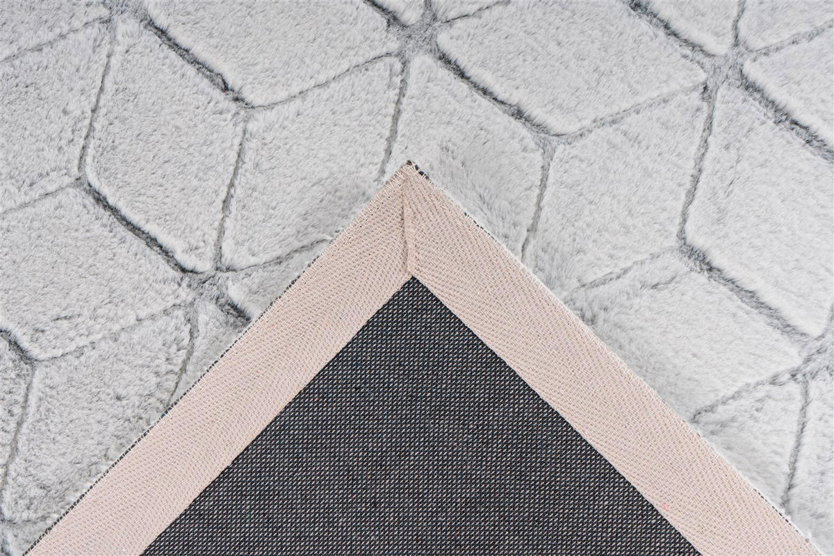 TEPPICH 80/150 cm Vivica 125 Weiß / Anthrazit Anthrazit, Weiß  - Anthrazit/Weiß, KONVENTIONELL, Textil (80/150cm)