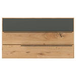 WANDPANEEL Grau, Wildeiche  130/73/22 cm  - Wildeiche/Grau, Design, Glas/Holz (130/73/22cm) - Waldwelt