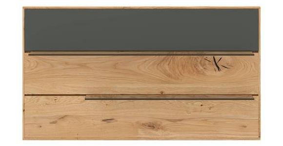 WANDPANEEL Grau, Wildeiche 130/73/22 cm - Wildeiche/Grau, Design, Glas/Holz (130/73/22cm) - Waldwelt