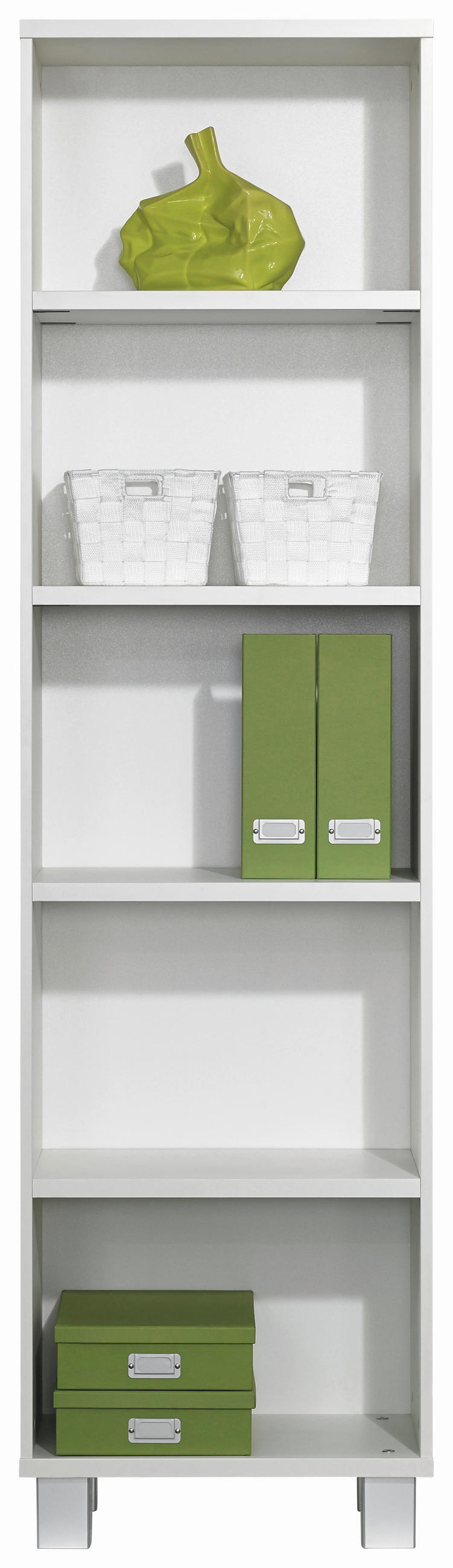 REGAL  53,7/198,8/38,0 cm Weiß  - Silberfarben/Weiß, Design, Holzwerkstoff/Kunststoff (53,7/198,8/38,0cm) - Paidi