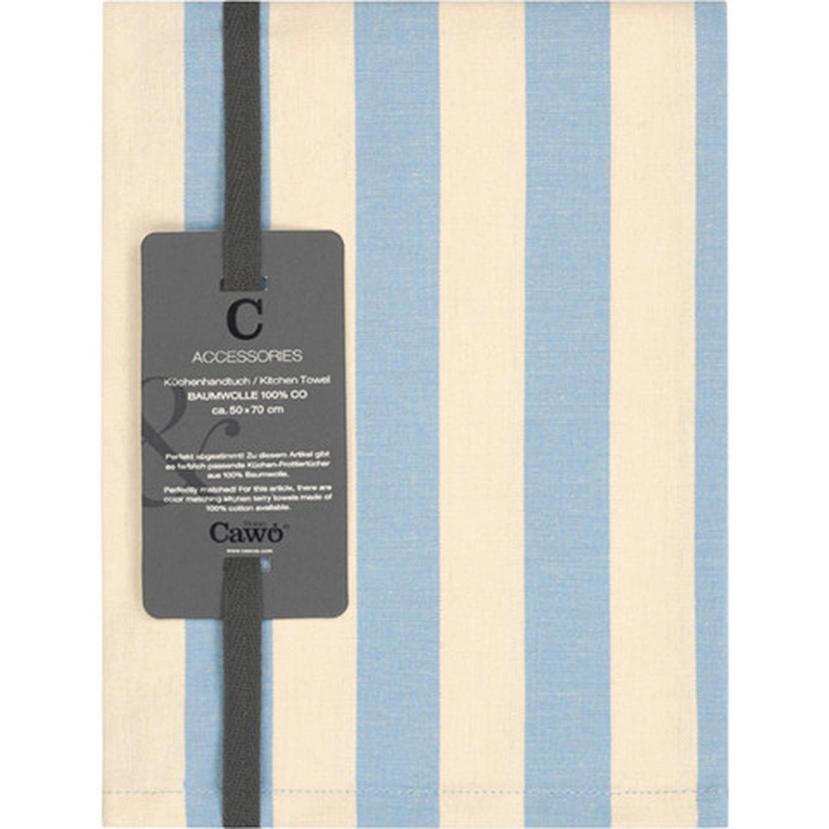 GESCHIRRTUCH Blau, Naturfarben  - Blau/Naturfarben, Basics, Textil (50/70cm) - Cawoe