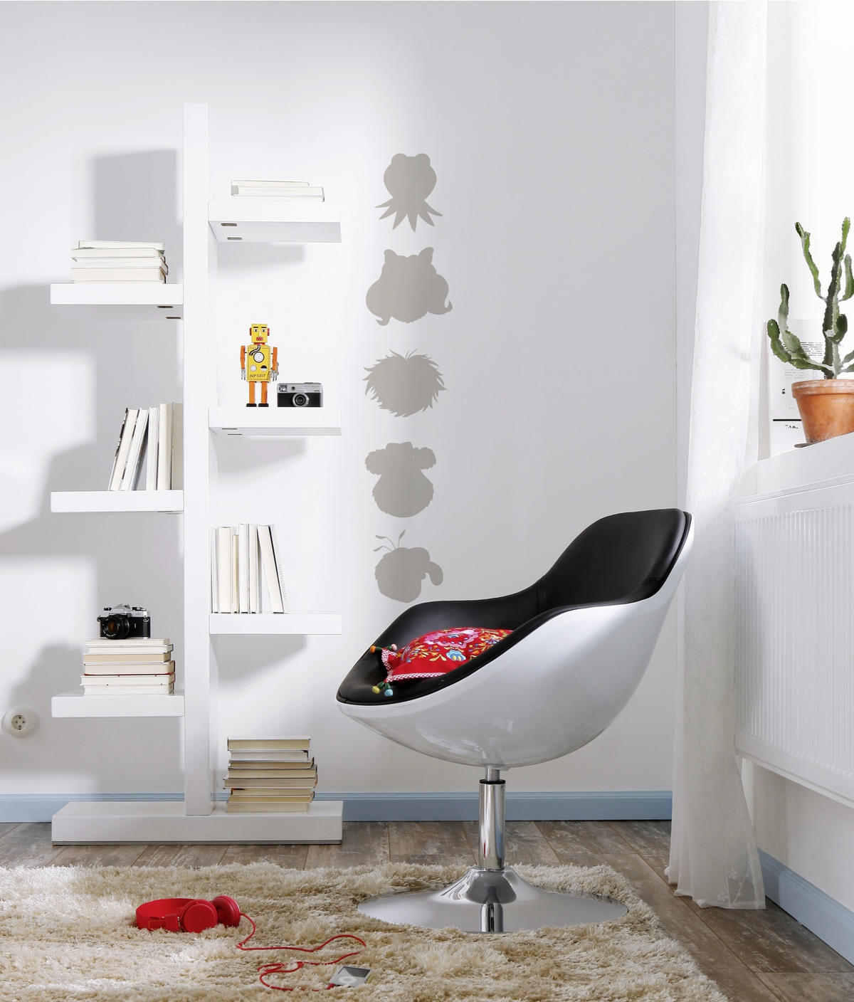 DEKOSTICKER 50/70 cm     - Klar/Grau, LIFESTYLE, Kunststoff (50/70cm)