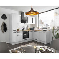 ECKKÜCHE 250/175 cm  in Weiß, Eichefarben  - Eichefarben/Schwarz, Design, Holzwerkstoff/Kunststoff (250/175cm) - MID.YOU