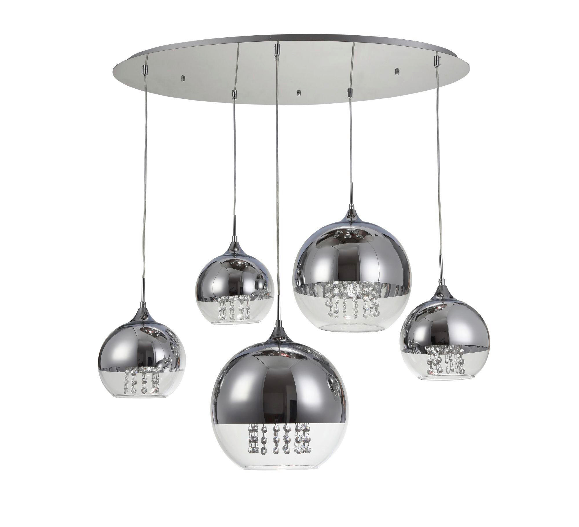 PENDELLEUCHTE 91/65/95 cm  - Transparent/Nickelfarben, Trend, Glas/Metall (91/65/95cm) - MAYTONI