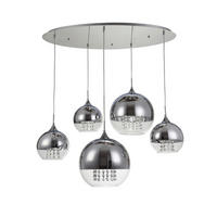PENDELLEUCHTE 91/65/95 cm  - Transparent/Nickelfarben, Trend, Glas/Metall (91/65/95cm) - MAYTONI
