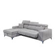 ECKSOFA Taupe Chenille Bettkasten, Rücken echt, Kopfteilverstellung  - Taupe/Schwarz, KONVENTIONELL, Kunststoff/Textil (172/268cm) - Carryhome