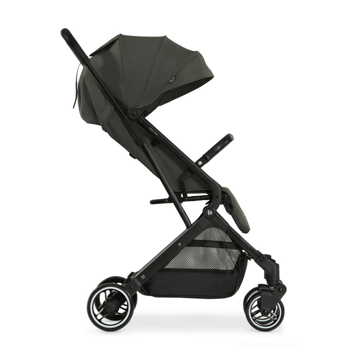 BUGGY Travel N Care  - Schwarz/Olivgrün, Basics, Metall (86/50/104cm) - Hauck