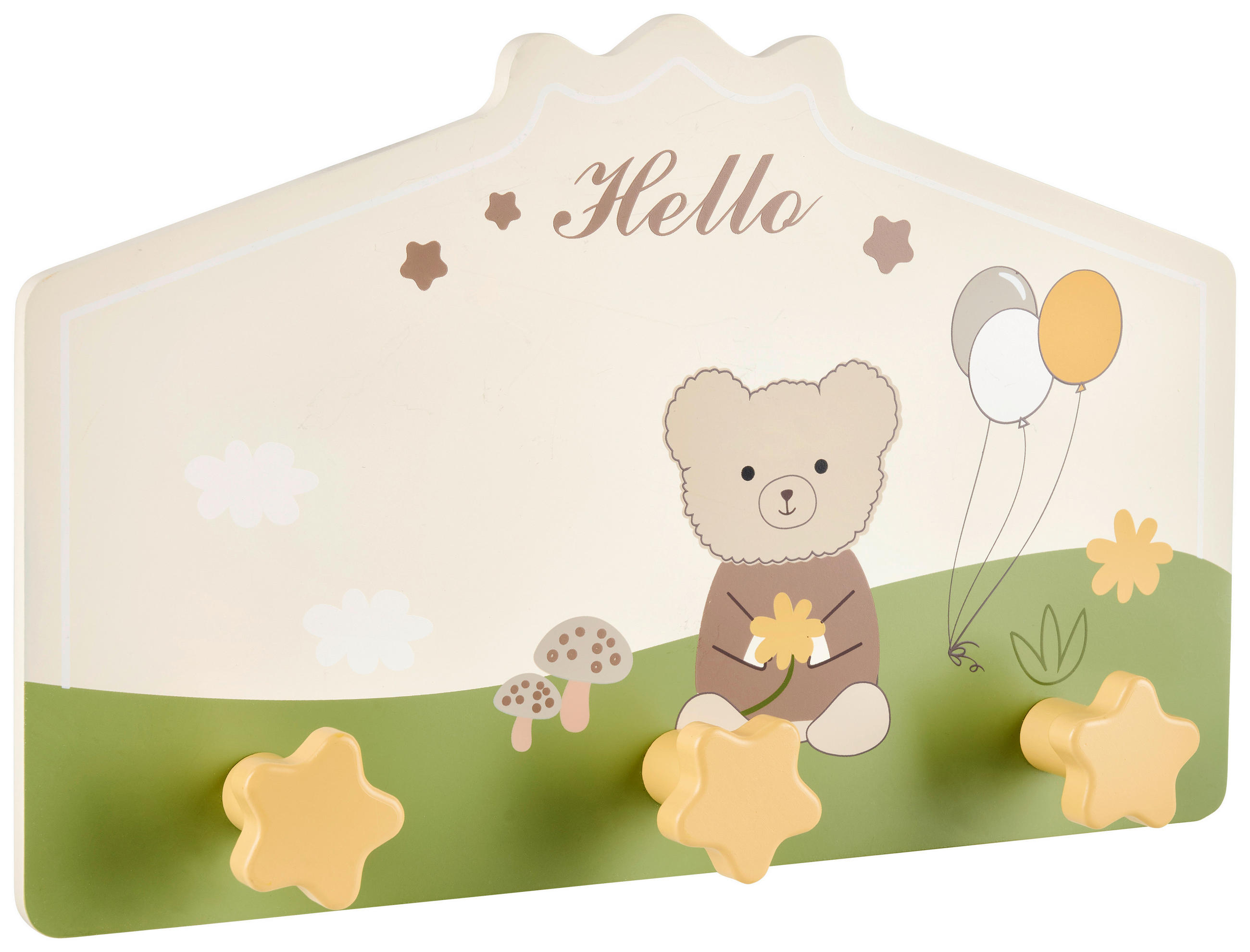 WANDGARDEROBE - Creme/Braun, Basics, Holz/Holzwerkstoff (33,4/21,5/5cm) - My Baby Lou