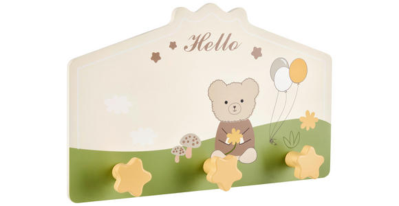 WANDGARDEROBE - Creme/Braun, Basics, Holz/Holzwerkstoff (33,4/21,5/5cm) - My Baby Lou