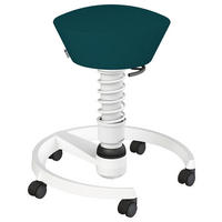BÜROHOCKER   Weiss, Petrol  - Weiss/Petrol, Basics, Textil/Metall (55/45,66/55cm) - Aeris