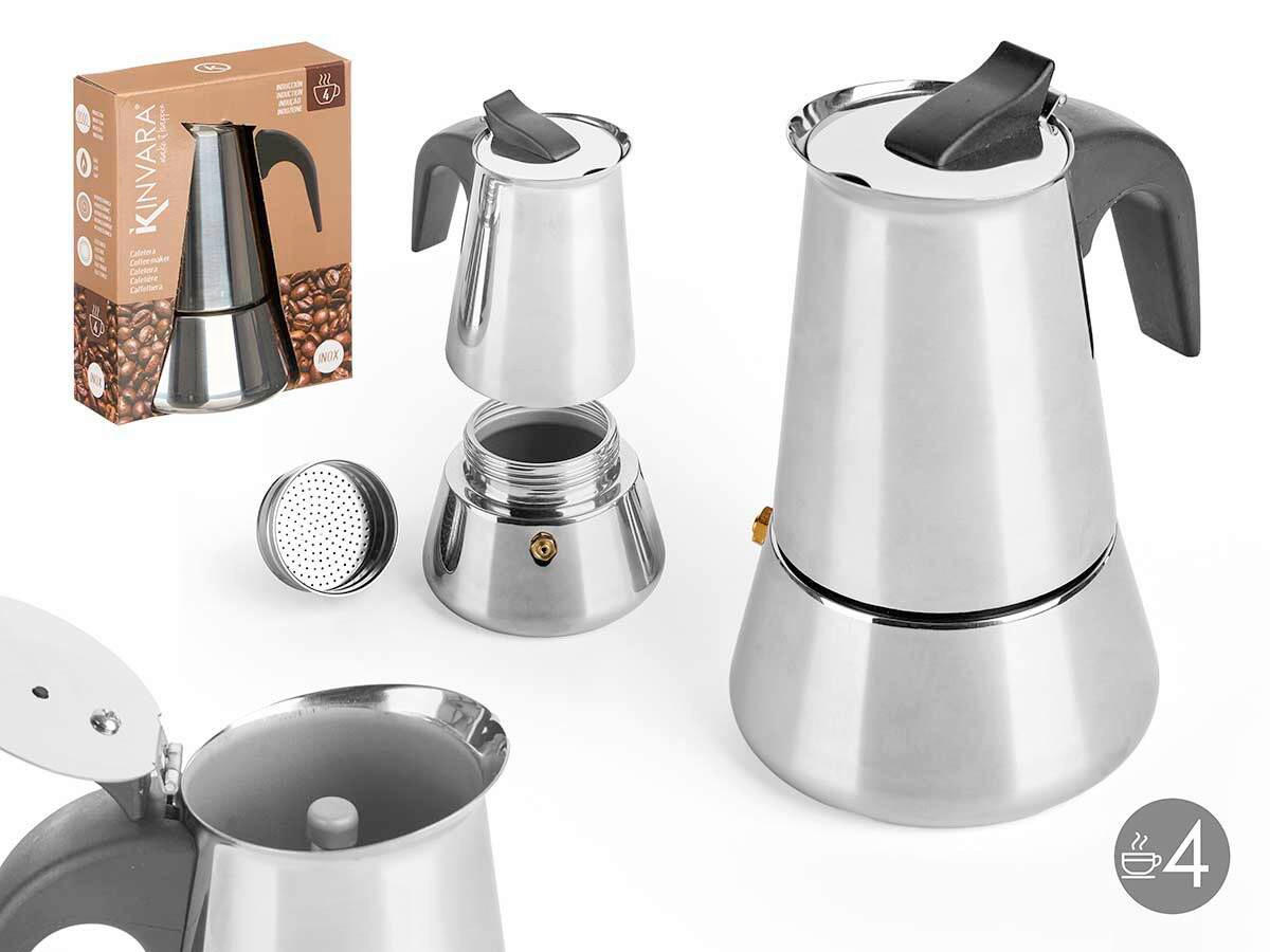 POSUDA ZA PRIPREMANJE KAVE KINVARA  - boje oplemenjenog čelika/crna, Basics (17/12/10cm)