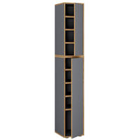 SCHUHSCHRANK Anthrazit, Honigeiche  - Honigeiche/Anthrazit, Design, Holzwerkstoff (30/183/33cm) - MID.YOU