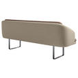 SITZBANK 255/89/68 cm Velours, Flachgewebe Sandfarben, Hellbraun Metall  - Sandfarben/Hellbraun, Design, Textil/Metall (255/89/68cm) - Dieter Knoll