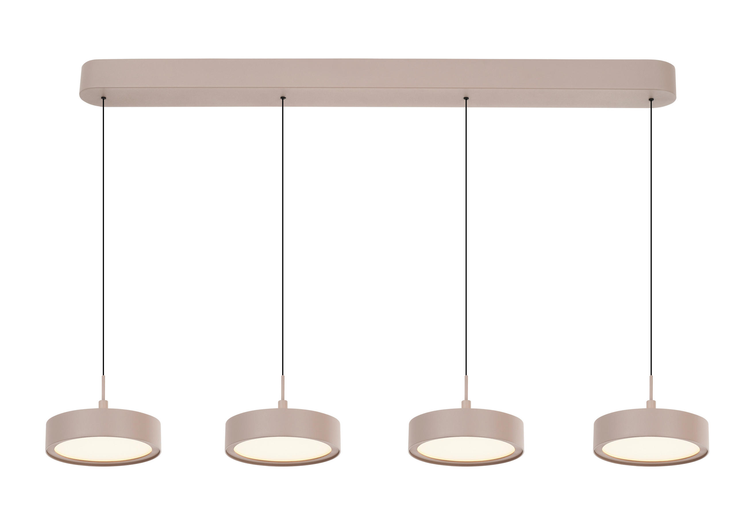 LED-HÄNGELEUCHTE Valensole 105/150/17,5 cm  - Sandfarben, Design, Metall (105/150/17,5cm)
