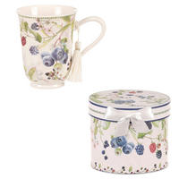 ŠÁLKA porcelán  - lila/biela, Basics, keramika (13/13/11cm)