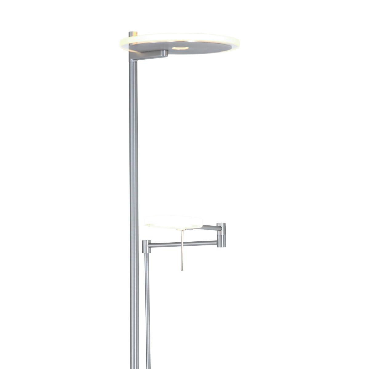 STEHLEUCHTE 58/27/185 cm    - Edelstahlfarben, Design, Glas/Metall (58/27/185cm)
