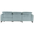 ECKSOFA  in Cord Hellblau  180/266 cm  - Schwarz/Hellblau, KONVENTIONELL, Textil/Metall (180/266cm) - Hom`in