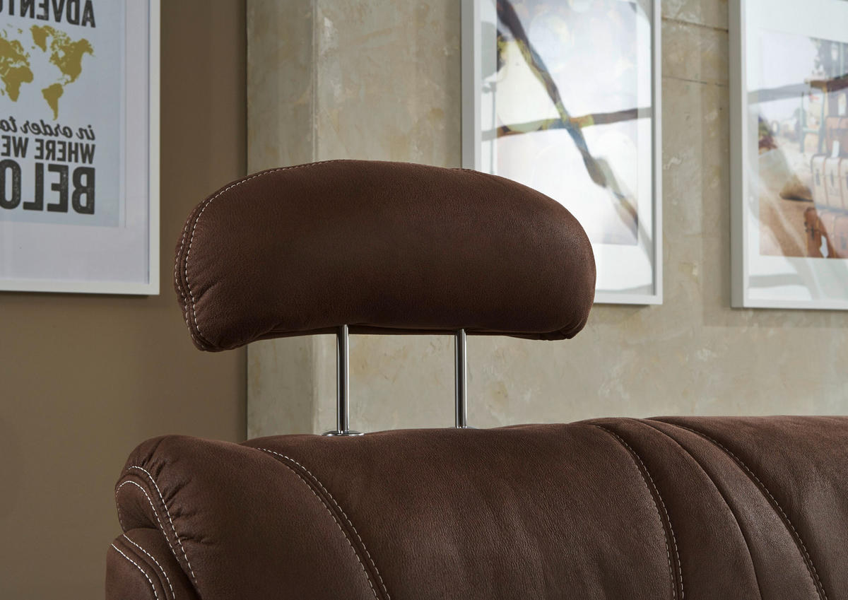 SAROKKANAPÉ textil barna  - bézs/barna, Konventionell, textil/fa (234/286cm) - Beldomo Comfort