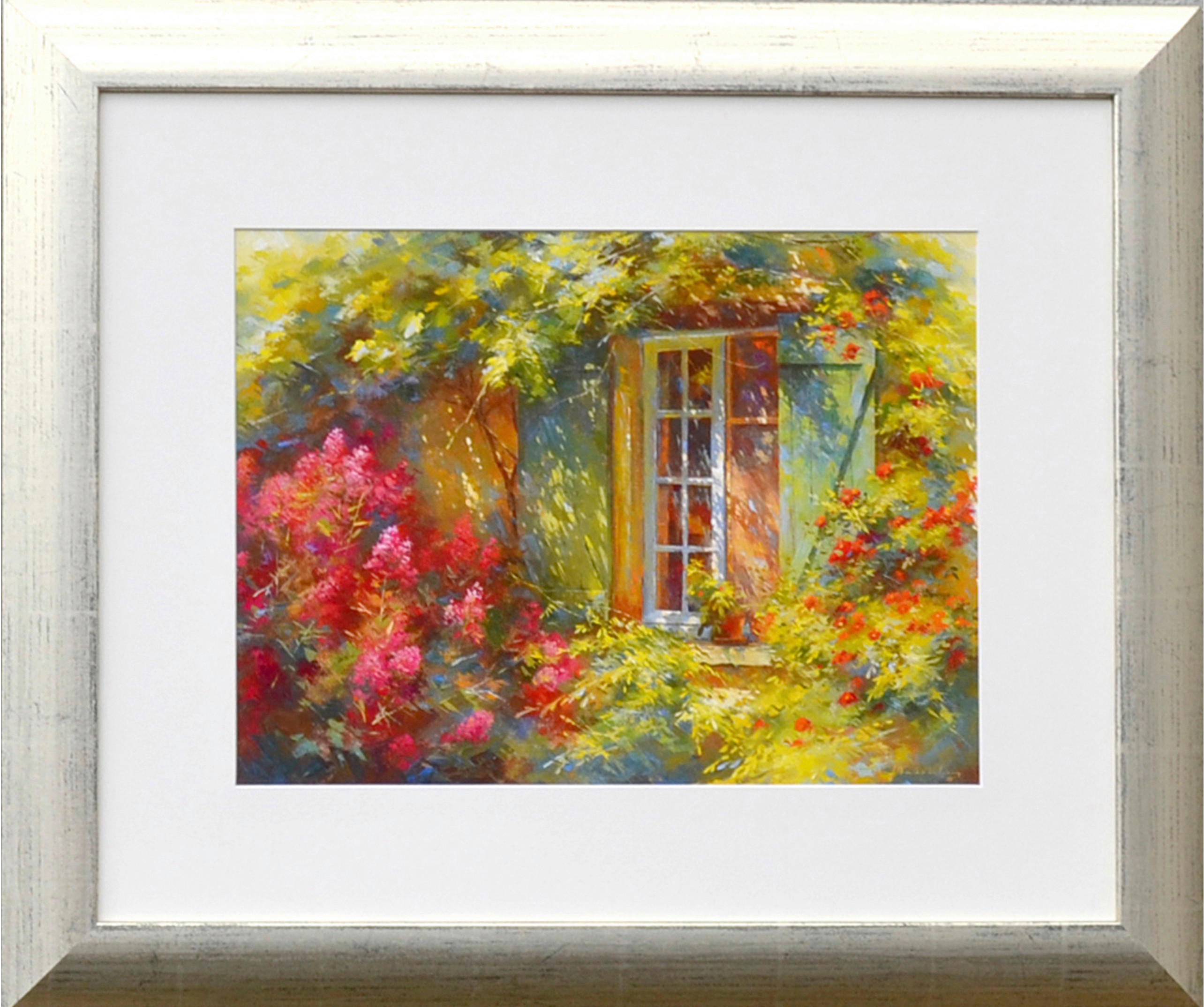 BILD Pflanzen 64/54 cm  - Gelb/Silberfarben, LIFESTYLE, Holz (64/54cm)