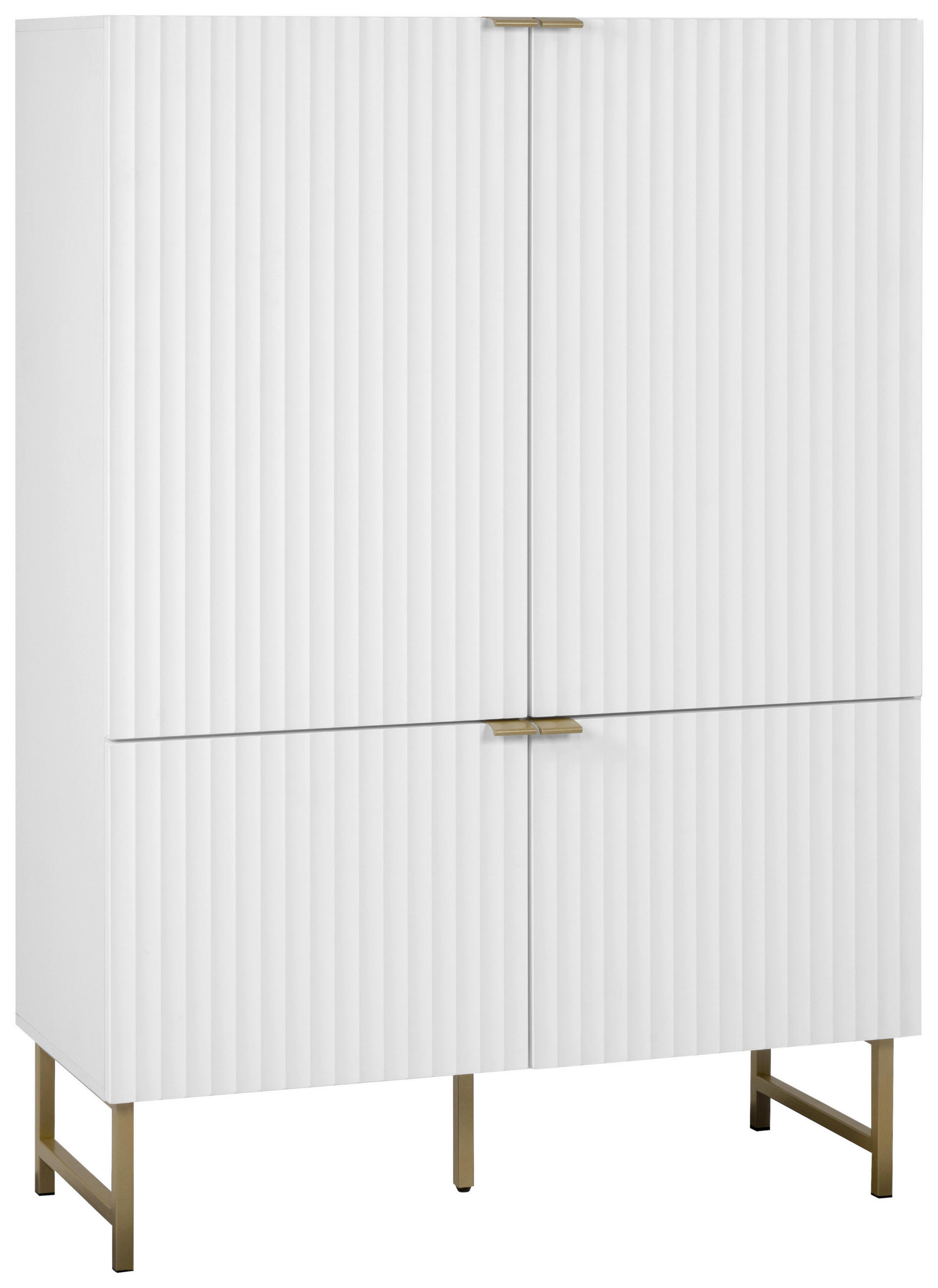 HIGHBOARD  in 100/142/41 cm  - Goldfarben/Weiß, Design, Holzwerkstoff/Kunststoff (100/142/41cm) - MID.YOU