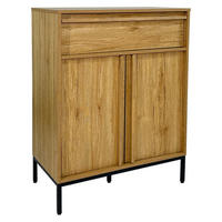 KOMMODE WABI  in 80/101/40 cm  - Eichefarben/Schwarz, Design, Holz/Holzwerkstoff (80/101/40cm) - Xora