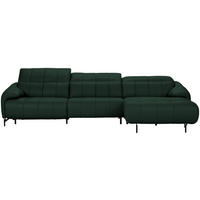 ECKSOFA  in Echtleder Opal  313/165 cm  - Opal/Schwarz, Design, Leder/Metall (313/165cm) - Belluti