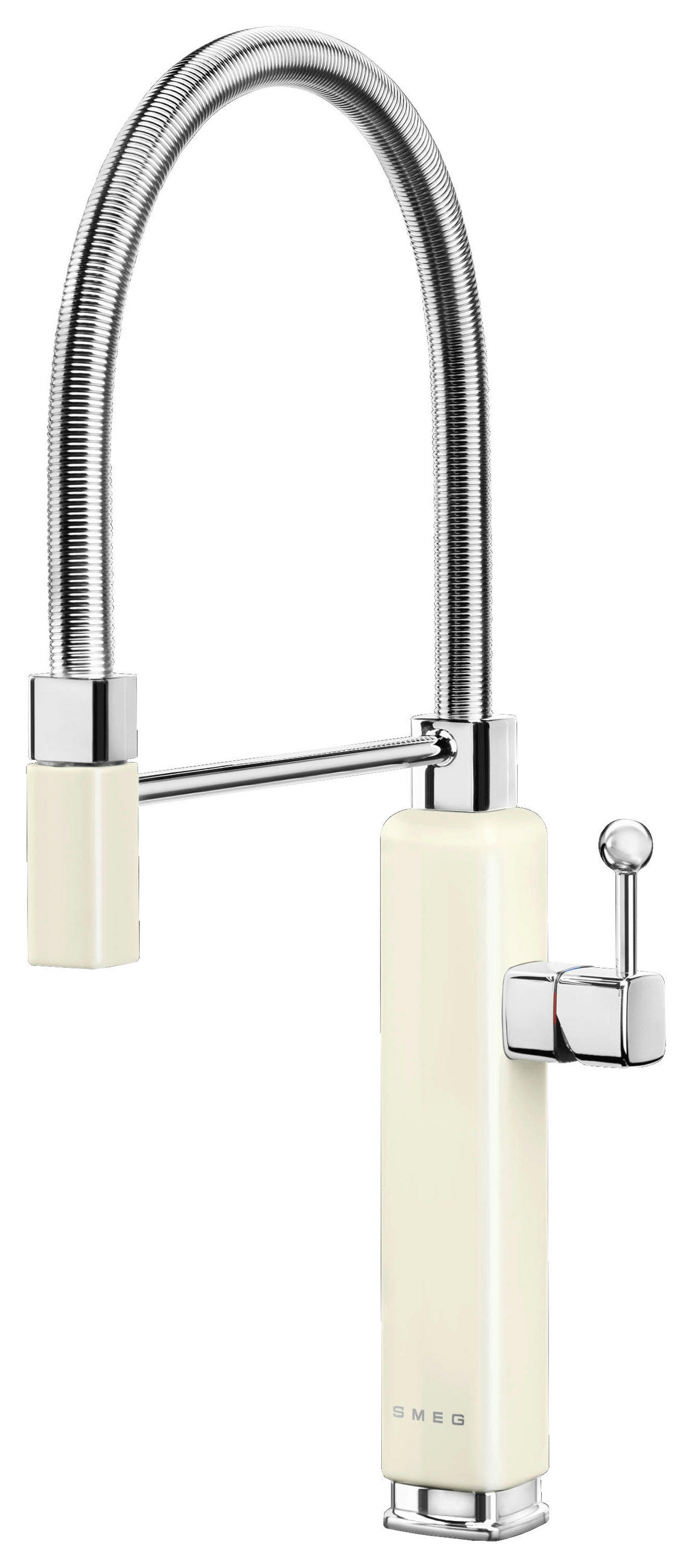 KÜCHENARMATUR MDF50CR - Chromfarben/Creme, Basics, Metall (9,4/48,2/26,8cm) - SMEG