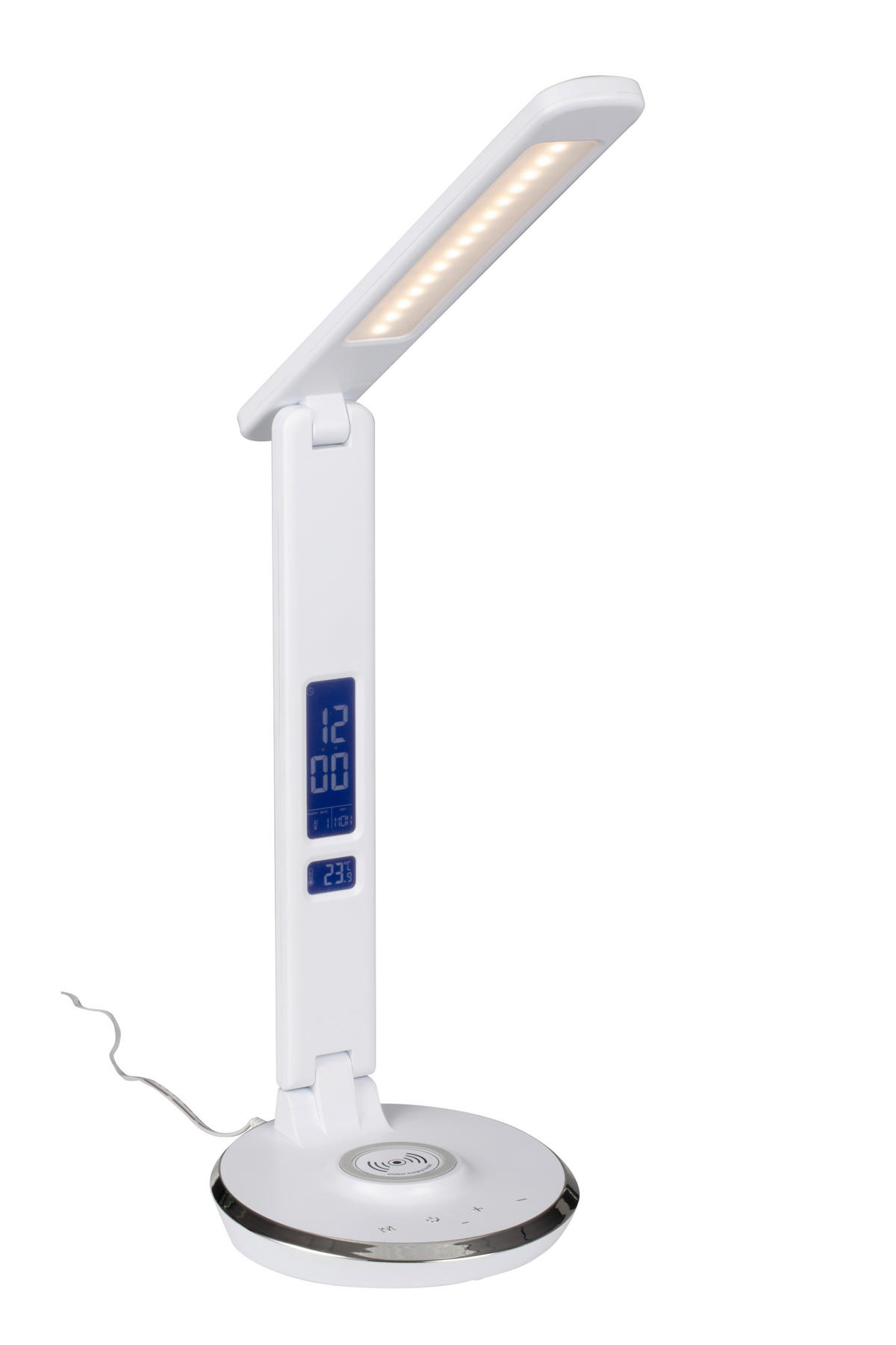 LAMPA NA PSACÍ STŮL, dotykový stmívač, 28/16/48,8 cm - bílá/černá, Konvenční, plast (28/16/48,8cm) - Novel
